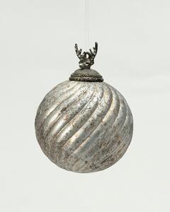 Bombka szklana Silver Twist 10x10x14 cm