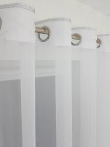 Firana gotowa 400x145 cm - Åukowa, gipiura i cyrkonie, przelotki, biaÅa