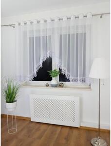 Firana gotowa 400x145 cm - Åukowa, gipiura i cyrkonie, przelotki, biaÅa