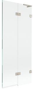Mexen Lunar L parawan nawannowy 2-skrzydłowy prawy 80 x 150 cm, transparent, nikiel szczotkowany - 897L-080-100-97-00-P