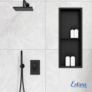 Półka łazienkowa wnękowa Estiva PARCEL Black 60x30x10 cm czarna 1 szt
