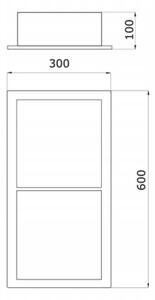 Półka łazienkowa wnękowa Estiva PARCEL Silver 60x30x10 cm srebrna 1 szt