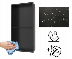 Półka łazienkowa wnękowa Estiva PARCEL Black 60x30x10 cm czarna 1 szt