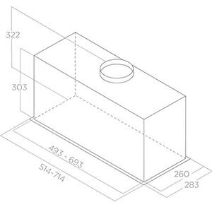 Okap ELICA Lane Sensor Blmat A 72 Czarny mat 650m3/h 65dB klasa B