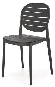 Czarne nowoczesne krzesło sztaplowane 120cm R0-K20