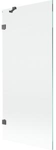 Mexen Lunar parawan nawannowy 1-skrzydłowy 80 x 150 cm, transparent, gun gray szczotkowany - 897-080-000-66-00