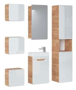 Szafka pod umywalkę ARUBA 826 40 cm biała/dąb
