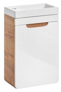 Szafka pod umywalkę ARUBA 826 40 cm biała/dąb