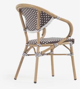 Brązowe metalowe/plastikowe krzesło ogrodowe Marilyn – Kave Home