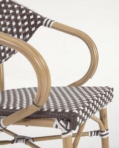 Brązowe metalowe/plastikowe krzesło ogrodowe Marilyn – Kave Home