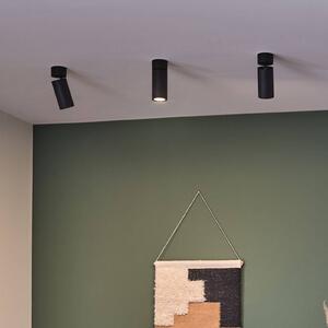 Paulmann Lampa sufitowa LED Turnal Coin, czarna, metalowa, 2700 K możliwość ściemniania, czarny, salon / jadalnia, metal, nowoczesny
