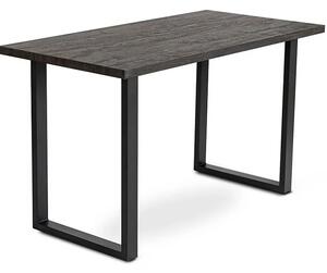 Czarny loftowy stół prostokątny z metalowymi nogami - Beko 4X