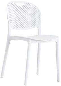 Białe nowoczesne krzesło sztaplowane - Voxi