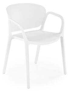 Białe minimalistyczne krzesło ogrodowe C1-C28