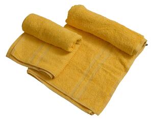 Ręcznik BASIC DUAL 70 x 140 cm żółty, 100% bawełna