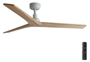FARO Barcelona FARO 34280 - Wentylator sufitowy KLIM M sosna/biały śr. 125 cm+pilot FA34280