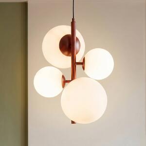 Lampa wisząca szklana Joel ALDEX, możliwość ściemniania, czerwony, salon / jadalnia, metal, nowoczesny