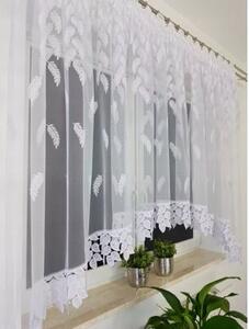 Firana z markizety haftowana w listki 400x160
