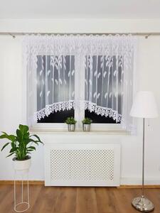 Firana z markizety haftowana w listki 400x160