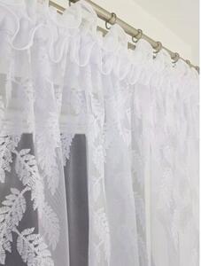 Firana z markizety haftowana w listki 400x160