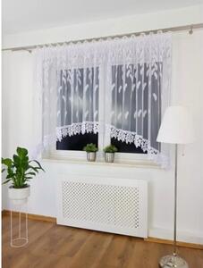 Firana z markizety haftowana w listki 400x160