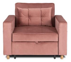 Amerykanka Fotel RozkÅadany Sofa Kanapa Do Spania Wypoczynkowy RÃ³Å¼owy SOLOR