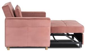 Amerykanka Fotel RozkÅadany Sofa Kanapa Do Spania Wypoczynkowy RÃ³Å¼owy SOLOR