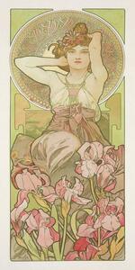 Reprodukcja Amethyst from The Precious Stones Series, Alfons Mucha