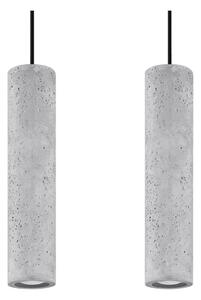 Betonowa lampa wisząca Sollux Fadre, dł. 34 cm