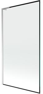 Mexen Next L parawan nawannowy 1-skrzydłowy 100 x 150 cm, czarna ramka, chrom - 895-100-000-03-70-01