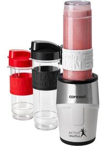 Blender personalny CONCEPT SM-3380 Smoothie Maker Biały (Sportowy) + 3 bidony w komplecie