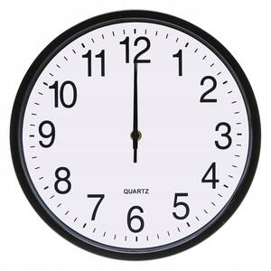Zegar ścienny 25cm cichy płynna praca duże cyfry czarny 2315