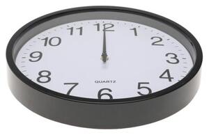 Zegar ścienny 25cm cichy płynna praca duże cyfry czarny 2315