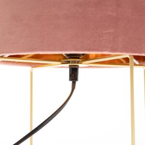 Moderne tafellamp roze met goud - Rosalina Oswietlenie wewnetrzne