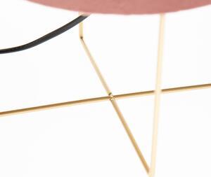 Nowoczesna lampa stołowa różowa ze złotem - Rosalina Oswietlenie wewnetrzne