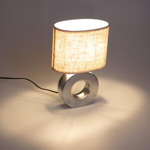 Moderne tafellamp beige met staal - Tohu Oswietlenie wewnetrzne