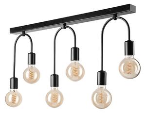 Lamkur Lampa sufitowa JANO 6xE27/15W/230V czarna LA49212
