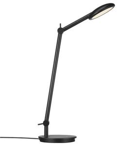 Czarna lampa biurkowa Bend - Nordlux, regulowana, port USB