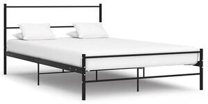 Czarne dwuosobowe łóżko metalowe 160x200 cm - Epix