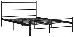 Czarne dwuosobowe łóżko metalowe 160x200 cm - Epix
