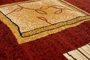 Prostokątny brązowy dywan z akcentem geometrycznym - Fendy 7X