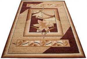 Brązowy klasyczny dywan w geometryczny wzór - Fendy 3X