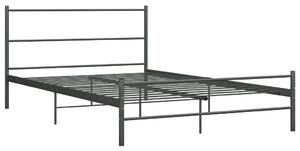 Szare metalowe łóżko dwuosobowe 160x200 cm - Epix