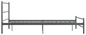 Szare metalowe łózko dwuosobowe 140x200 cm - Epix
