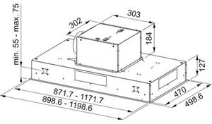 Okap FRANKE Maris FCBI 926 XS 350.0590.184 Stalowy 610m3/h 63dB klasa A