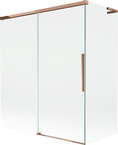 Mexen Rox L parawan nawannowy 2-skrzydłowy rozsuwany 140 + 70 x 150 cm, transparent, różowe złoto - 8C9L-140-070-60-00