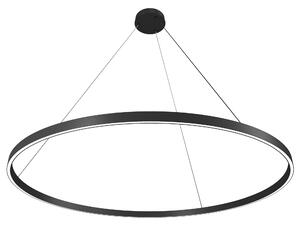 RIM LED 81W 3000K lampa wisząca fi 120cm czarna pojedynczy ring