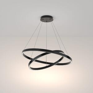 RIM LED 88W 4000K lampa wisząca fi 80cm czarna podwójny ring