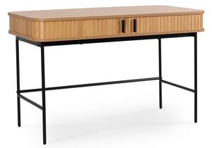 Biurko z Szufladami 120 cm z Lamelami Loft Industrialne TRISH DÄ b ZÅoty