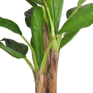 Sztuczne drzewko bananowe z doniczką, 175 cm, zielone